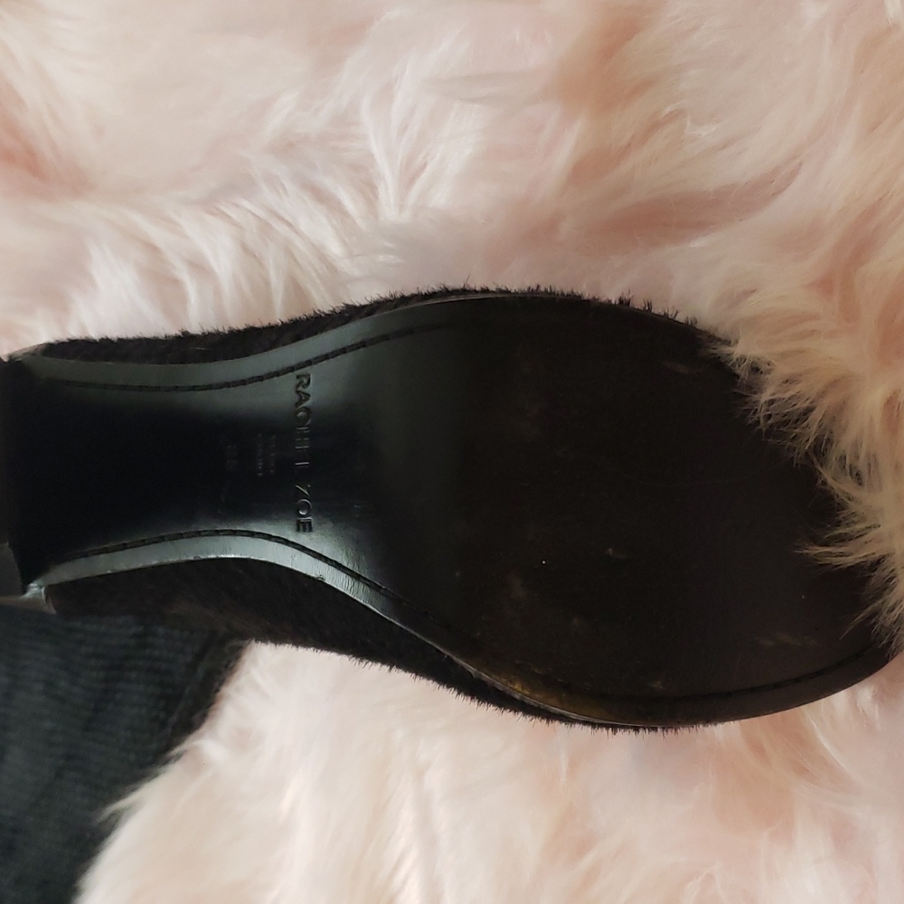 Rachel Zoe "Camille" Boot Mob Wife Club Goth Calf Hair Snake Skin Texture - Picture 10 of 10